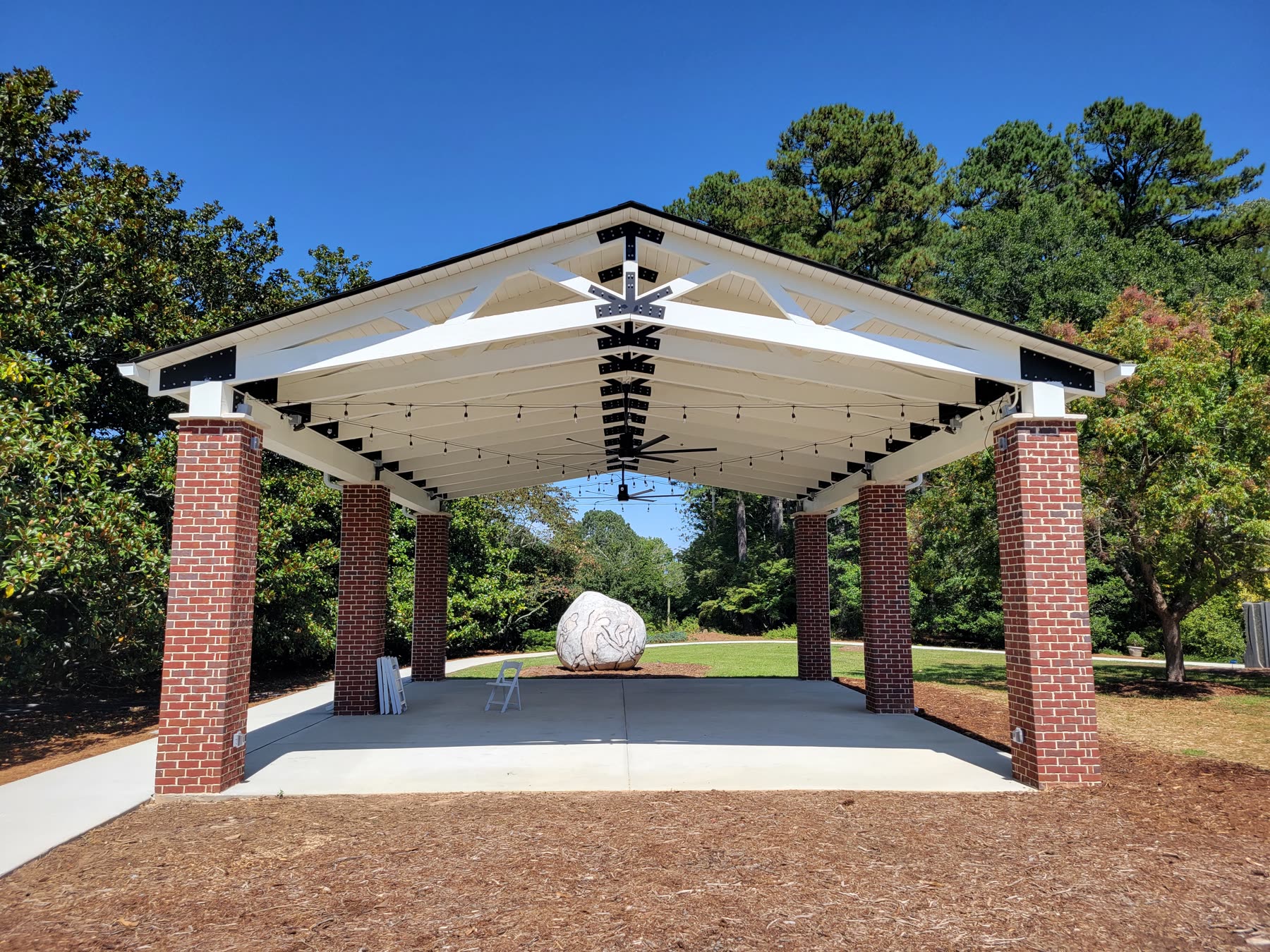 Pavilion and gardens at Smith-Gilbert Gardens in Kennesaw, Georgia
