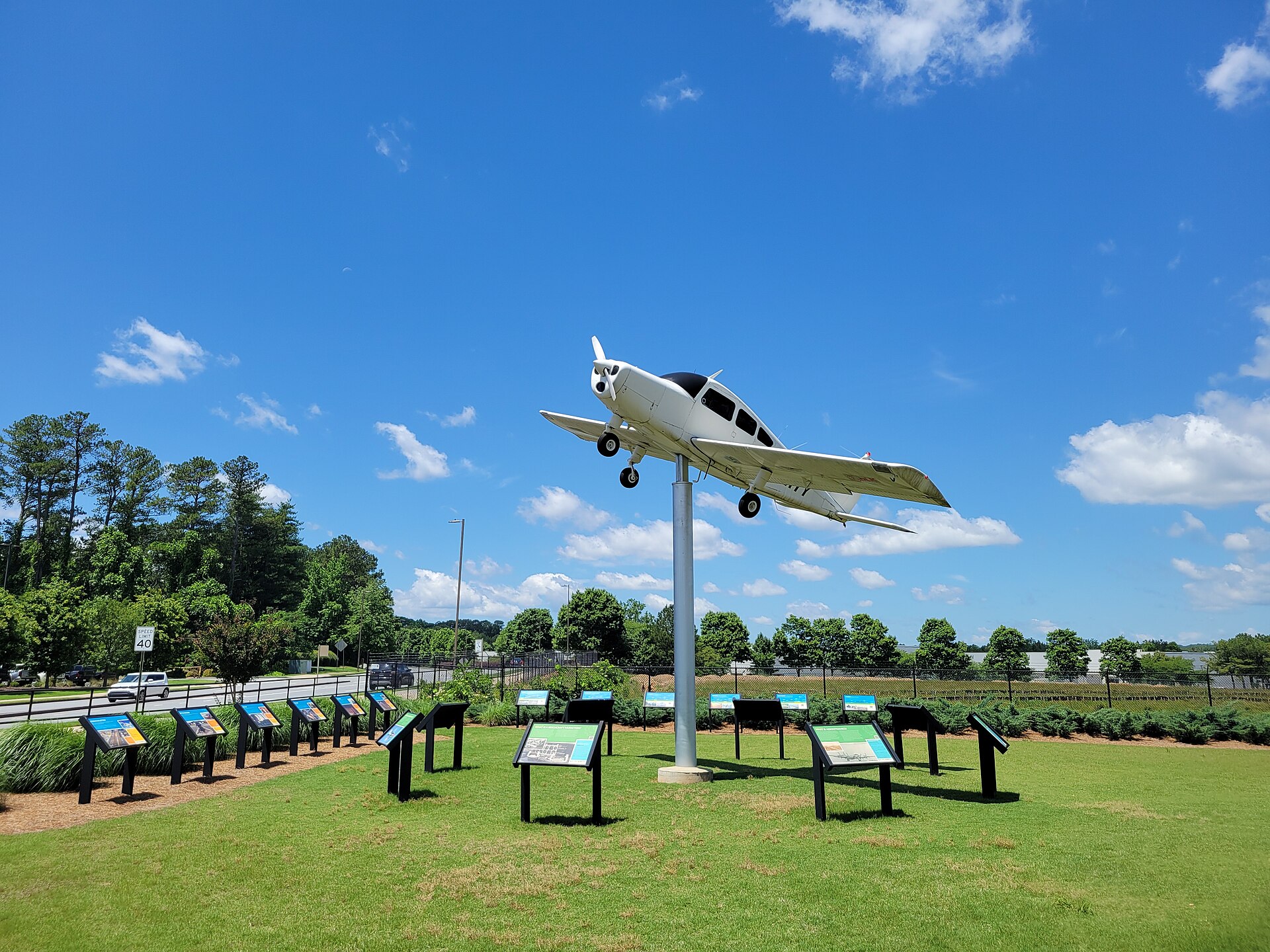 Aircraft viewing area at Aviation Park in Kennesaw, Georgia