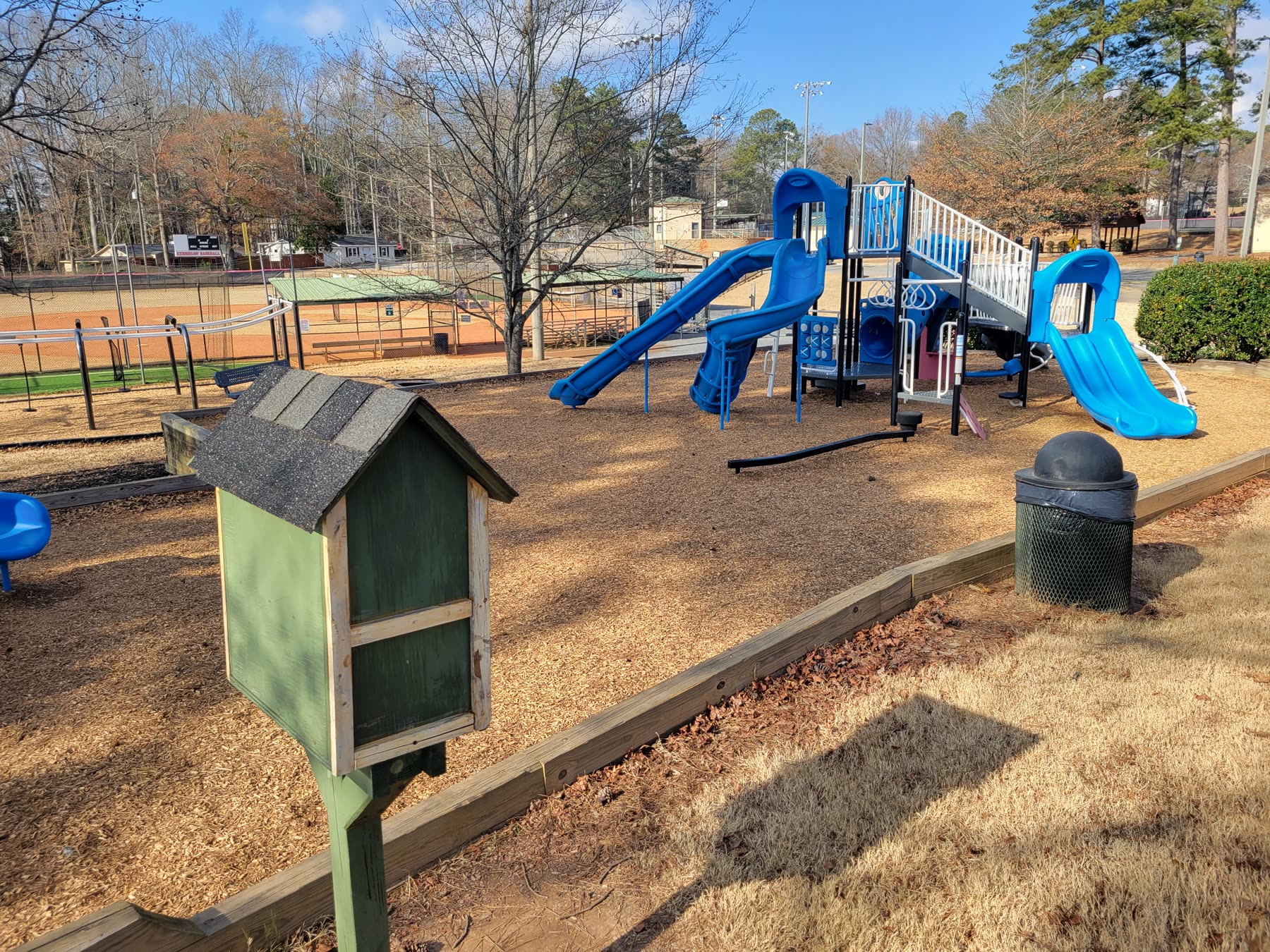 Playground and recreation area at Adams Park in Kennesaw, Georgia