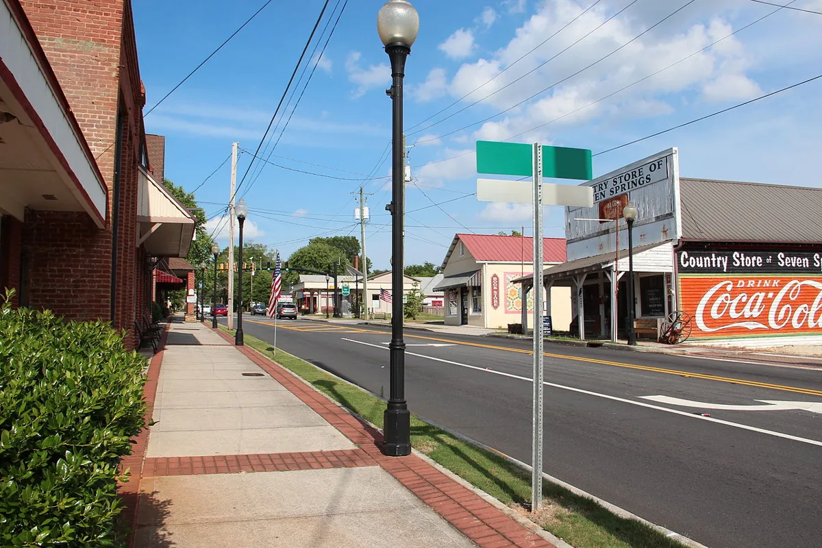 Historic downtown Powder Springs, Georgia